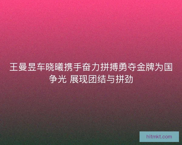 王曼昱车晓曦携手奋力拼搏勇夺金牌为国争光 展现团结与拼劲 王曼昱车晓曦携手奋力拼搏勇夺金牌为国争光 展现团结与拼劲